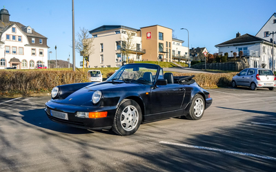 Porsche 964 911 Carrera 2 Cabriolet black/black with complete checkbook, certificate 2+, H license plate (1990)