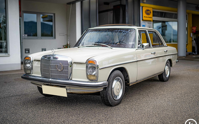 Mercedes-Benz W115 220D leather velour preserved and cavity sealed (1969)