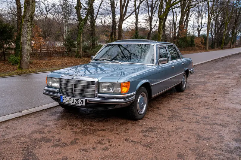 Mercedes Benz 280 SE W116 (1975) Classic Data 2+, erst 68.772 Kilometer, äußerst guter Zustand, mit Anhängerkupplung