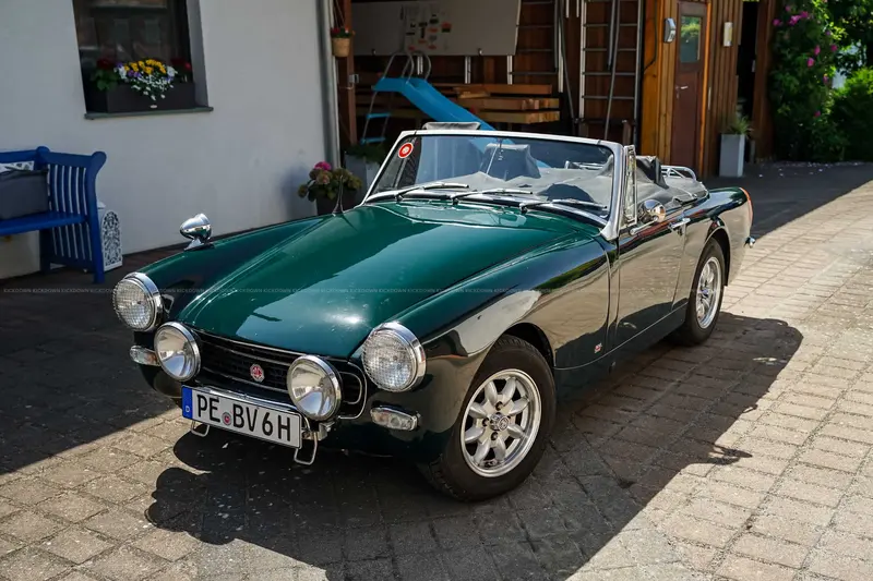 MG Midget (1972) in British Racing Green, seit 10 Jahren im Besitz, H-Kennzeichen, viele technische Verbesserungen
