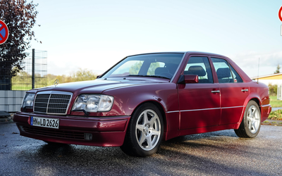 Mercedes-Benz W124 500 E aus 3. Hand in Almadin Rot Wertgutachten Note 1-2 Restauriert AMG Fahrwerk (1990)