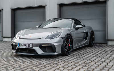 Porsche 718 Spyder (2019), only 12,400 km mileage, first owner, 6-speed manual transmission, VAT deductible