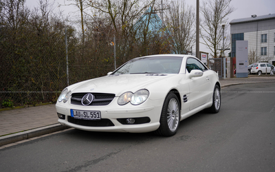 Mercedes-Benz SL55 AMG R230 (2003), sehr gepflegt, ABC und Dachhydraulik erneuert, Vmax-Aufhebung