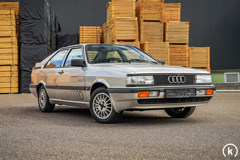 Audi 90 B2 Coupé Zermattsilber 14 Zoll Alu 2. Hand (1986)