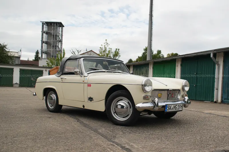 MG Midget Mk II (1964), weitgehend unrestaurierter Originalzustand, H-Kennzeichen, umfangreich technisch instand gehalten