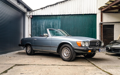 Mercedes-Benz R107 450 SL Cabrio H license plate with full equipment V8 engine 177 hp (1977)