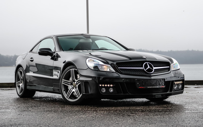 Mercedes-Benz SL 63 AMG Obsidian Schwarz Metallic Unfallfrei 6,2-Liter V8 Motor Diamant geschliffene Felgen (2011)