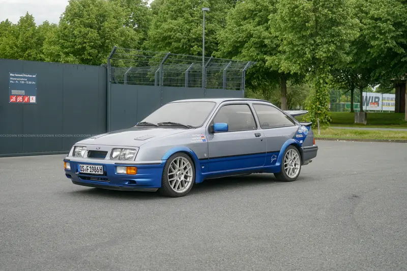 Ford Sierra RS Cosworth (1986), major engine overhaul completed, suspension replaced, RS500 rear wing