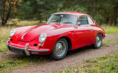 Porsche 356 BT 6 Coupé kein Importfahrzeug seltenes Exemplar TÜV Matching Numbers Signalrot (1962)