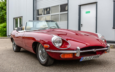 Jaguar E-Type 4.2 Serie 2 Roadster (1970), Wertgutachten Note 2, Akribische Wartung, Motor Revidiert