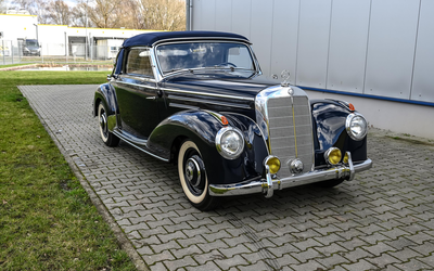 Mercedes-Benz W187 220 A Convertible in Blue Extensively Restored With Suitcase Set (1952)