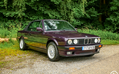BMW E30 318i/A Cabrio Daytonaviolett Metallic 1. Hand lückenloses Scheckheft Neuwagenrechnung (1993)