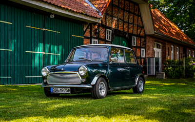 Mini Leyland 1000 MK II (1977), British Racing Green, Classic Data Note 2, Linkslenker, TÜV und H-Kennzeichen