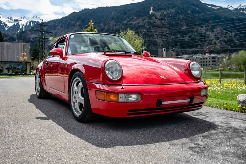 Porsche 911 964 Carrera 4 Indischrot lückenloses Scheckheft deutsche Erstauslieferung Schaltgetriebe (1991)