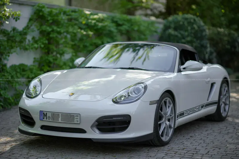 2010 Porsche 987 Boxster Spyder, collector's item with low mileage, pre-owned, full service history, excellent condition