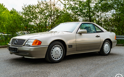Mercedes-Benz R129 500 SL mit nur 28.400 Km absolute Rarität 16 Zoll Gullideckel (1989)