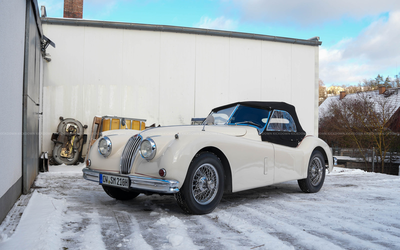 Jaguar XK 140 OTS (1955), 2. Hand, deutsche Erstauslieferung, vollständig restauriert, Overdrive