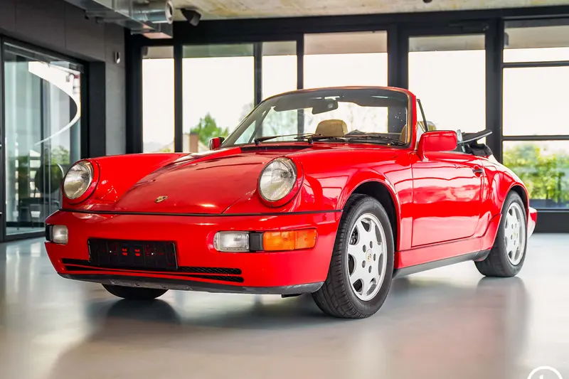 Porsche 911 964 Carrera 2 Cabrio Indischrot Schaltgetriebe Lederausstattung (1991)