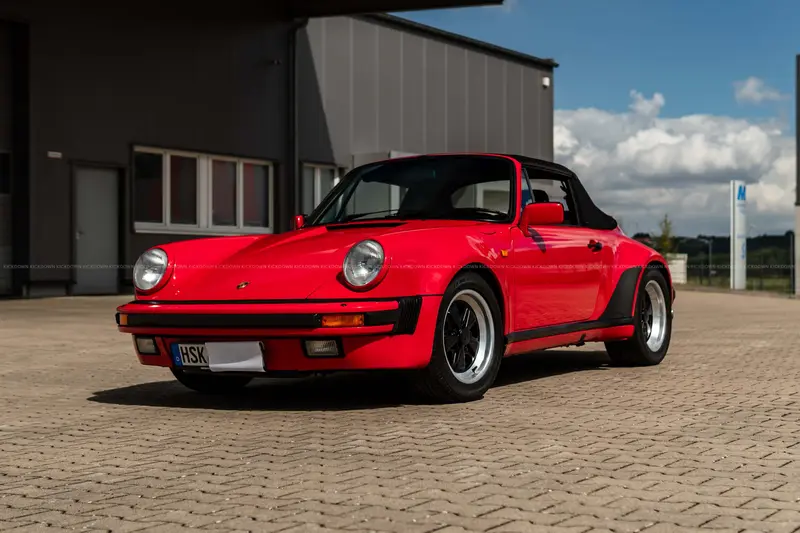 Porsche 911 Carrera 3.2 WTL Cabriolet (1988), original factory turbo look, first registered in Germany, only 104,469 km, expert opinion grade 1-