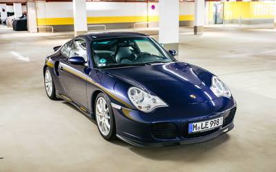 Porsche 996 Turbo S Lapisblau 1/598 Carbon Bremse Schaltgetriebe 60t km (2005)