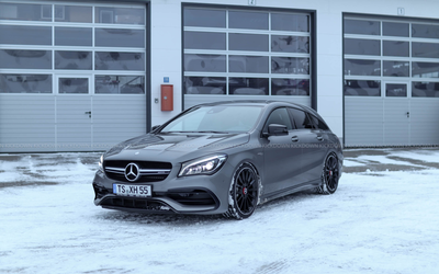 Mercedes-Benz CLA 45 AMG Shooting Brake (2017) with digital service history, 19-inch AMG rims, software optimization to 400 hp