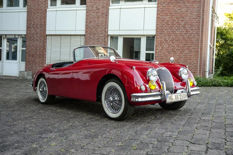 Jaguar XK 150 OTS (1958) mit Wertgutachten von 2023, in sehr gutem Gesamtzustand und komplett restauriert Mitte der 1980er in den USA