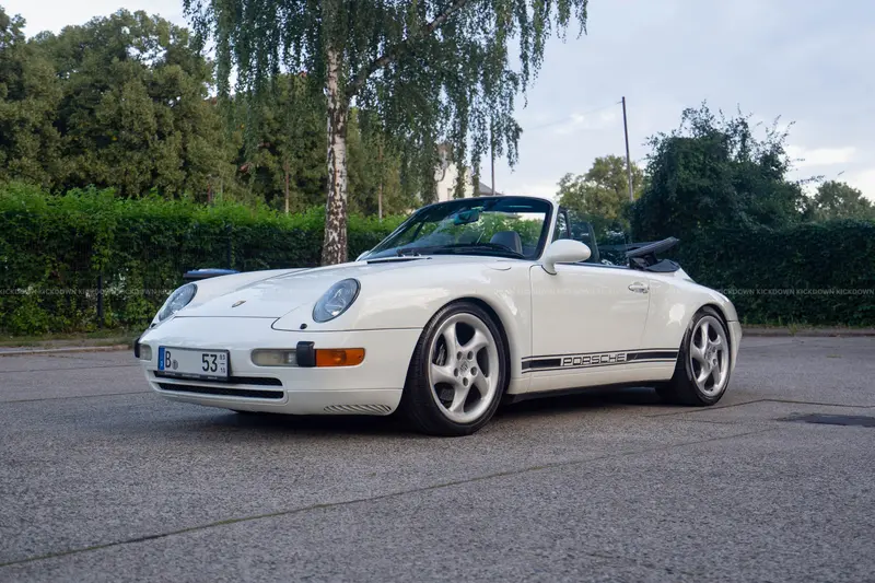 Porsche 993 Carrera Cabriolet (1995), H&R Gewindefahrwerk verbaut, Sportendschalldämpfer