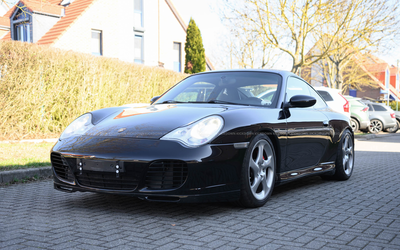 Porsche 911 996 Carrera 4S (2002), Schwarz/Schwarz, sehr gepflegter Gesamtzustand, TÜV bei Verkauf neu
