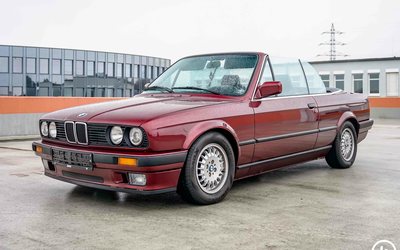 BMW E30 320i Cabrio Calypsorot Metallic Zustandsnote 1 Komplettrestauration (1991)