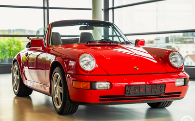 Porsche 911 964 Carrera 2 Cabrio Indischrot Scheckheftgepflegt (1989)