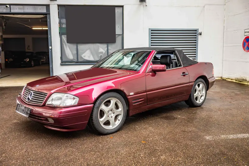 Mercedes-Benz R129 320 SL Rubinrot Memory Klima nur 81.300 Km (1996)